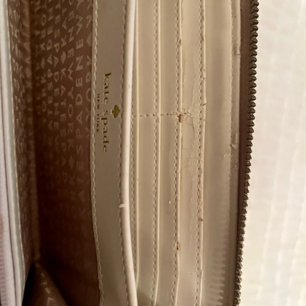 Kate Spade Stucco Beige and Tan Long Wallet